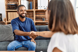 A man in cocaine addiction treatment