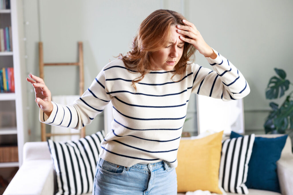 A woman experiencing Ativan side effects