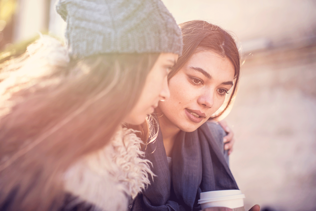 Two women wondering, "What is enabling?"